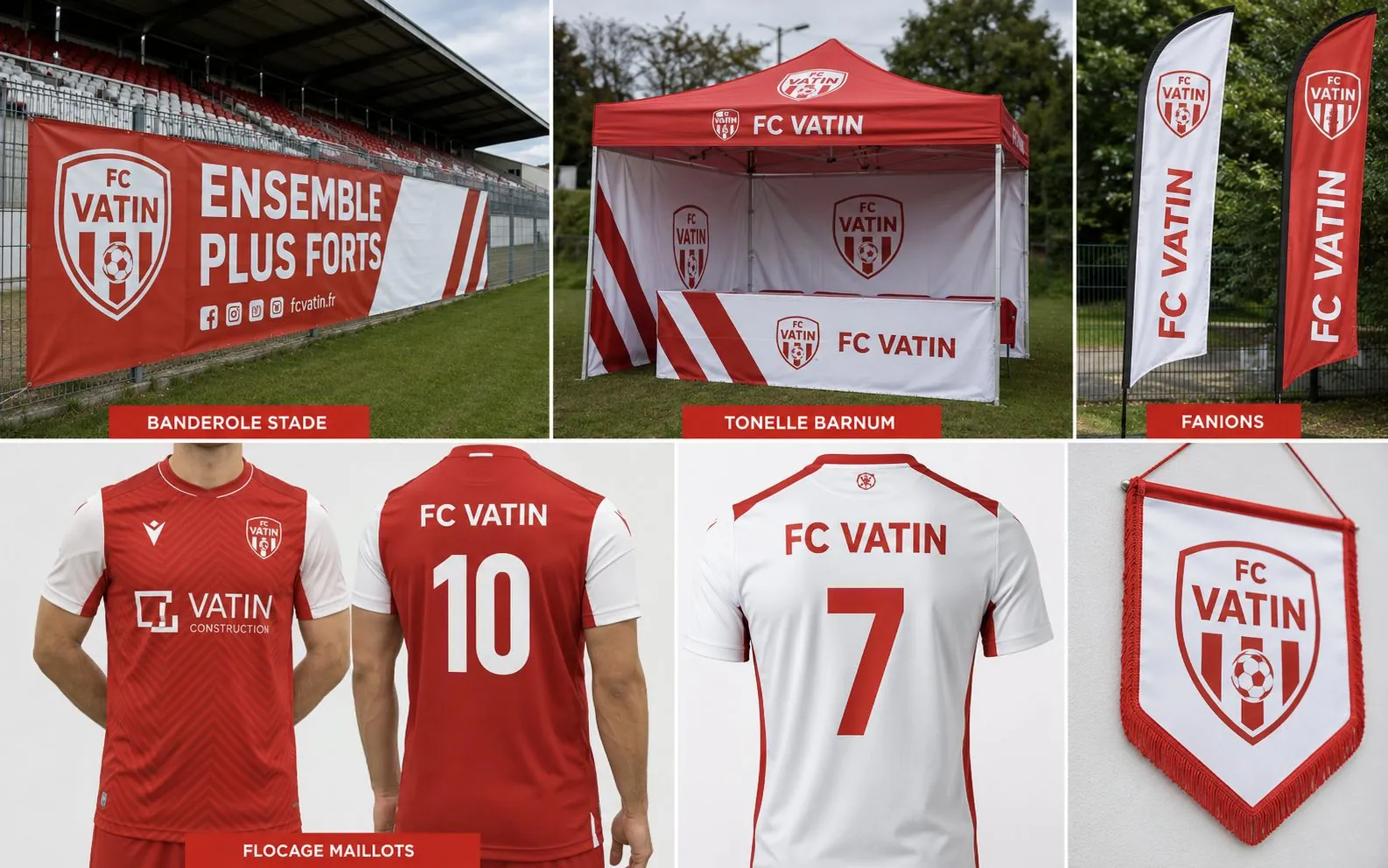 Inspiration Club de sport : maillots, banderoles, signalétique